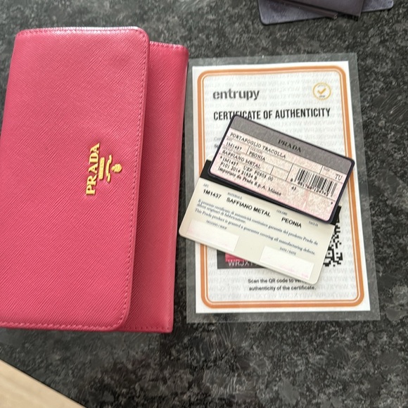 Prada Saffiano Crossbody Leather Wallet - Picture 13 of 15